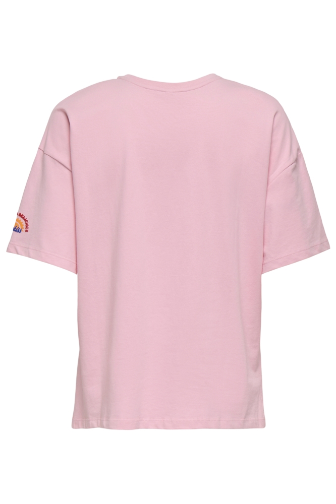 Only roze dames t-shirt | Achteraanzicht