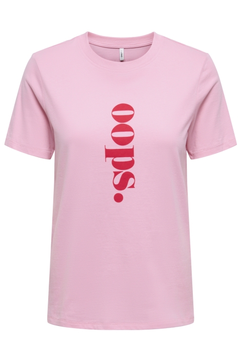 Only roze dames t-shirt | Vooraanzicht