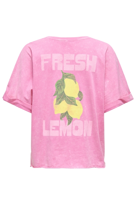 Only roze dames t-shirt | Achteraanzicht