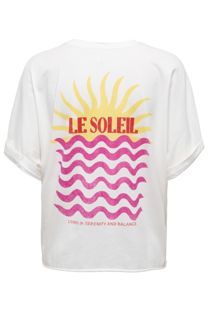 Only witte dames t-shirt | Achteraanzicht