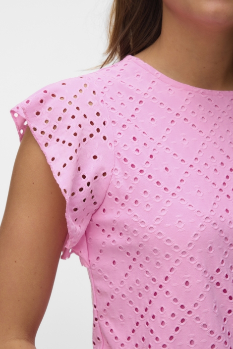 Vero Moda roze dames t-shirt | Close up