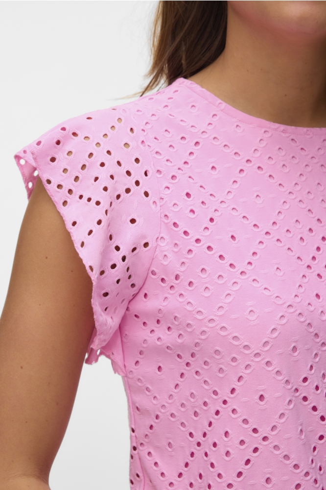 Vero Moda roze dames t-shirt | Close up