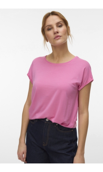 VMAVA PLAIN SS TOP JRS NOOS 10284468 Pink Cosmos