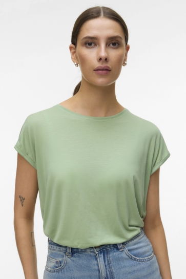 Vero Moda T-shirt VMAVA PLAIN SS TOP JRS NOOS 10284468 Mistletoe