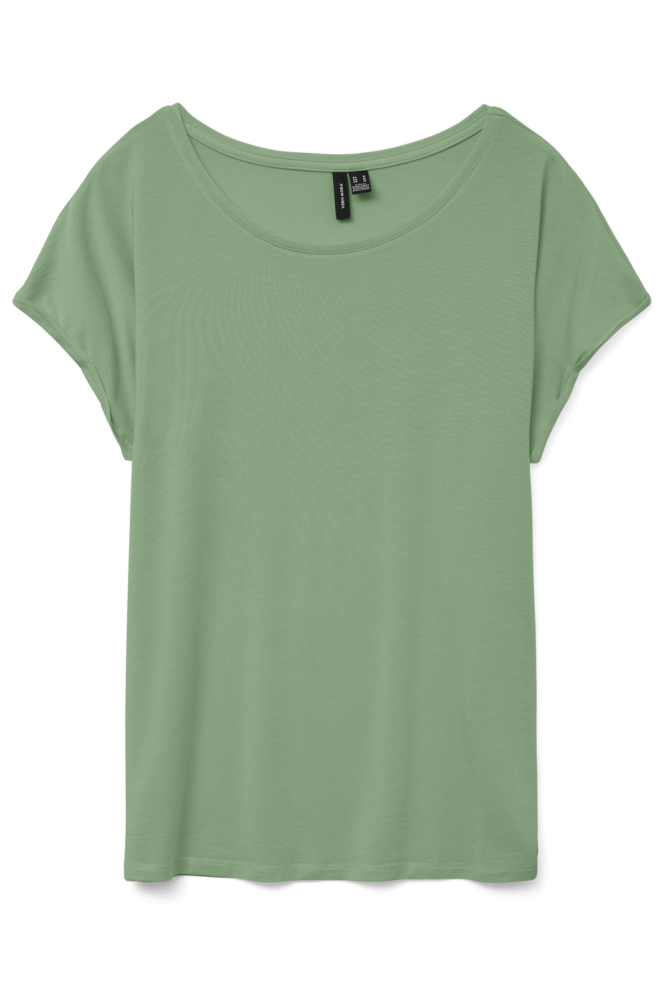 Vero Moda groene dames t-shirt | Vooraanzicht