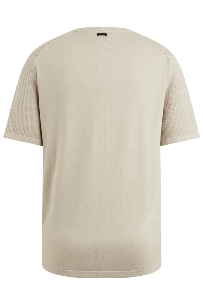Vanguard beige heren t-shirt | Achteraanzicht
