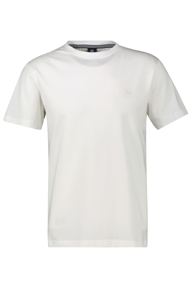 Lerros witte heren t-shirt | Vooraanzicht