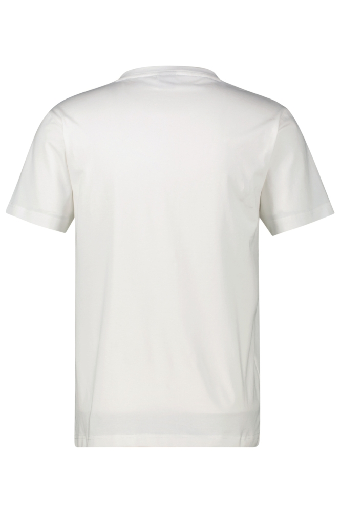 Lerros witte heren t-shirt | Achteraanzicht