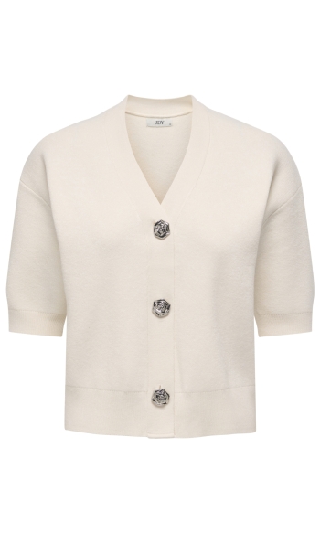 JDYPRIME LIFE 2/4 V-NECK CARDIGAN K 15366193 WHITECAP GRAY