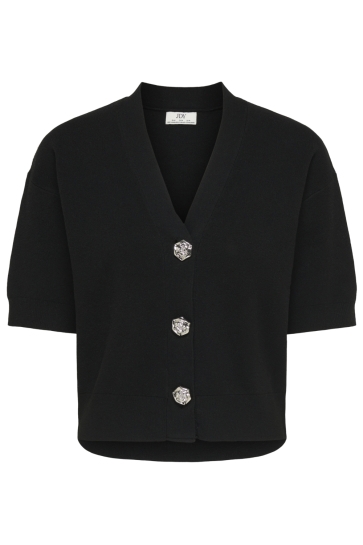 Jacqueline de Yong jdyprime life 2/4 v-neck cardigan k Zwart