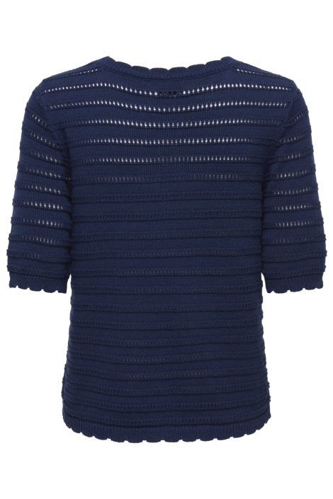 Jacqueline de Yong blauwe dames vest | Achteraanzicht