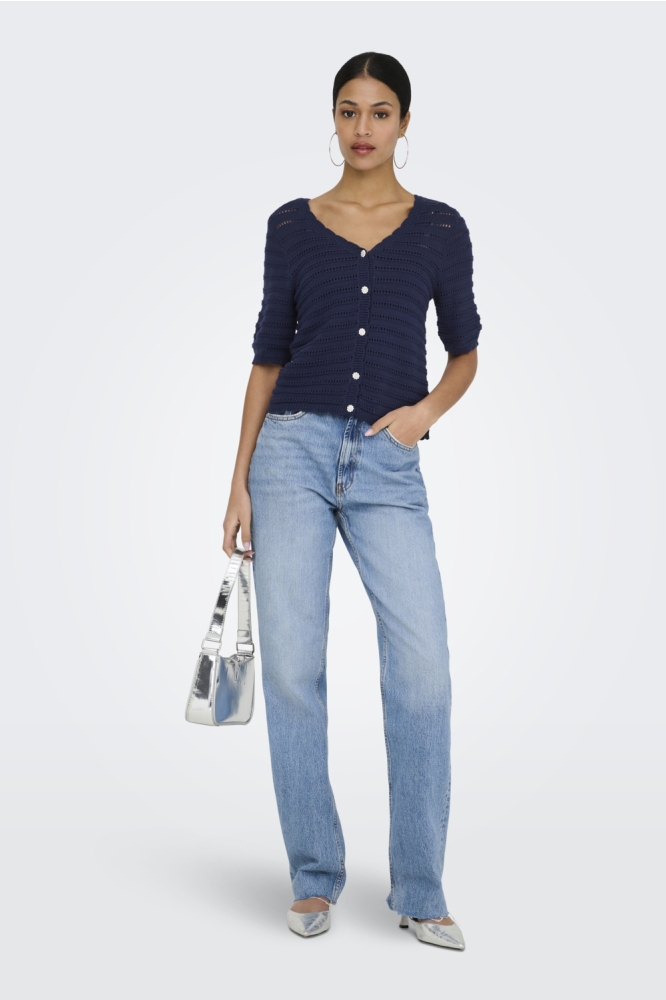 Jacqueline de Yong blauwe dames vest | Model