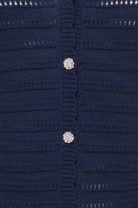 Jacqueline de Yong blauwe dames vest | Close up