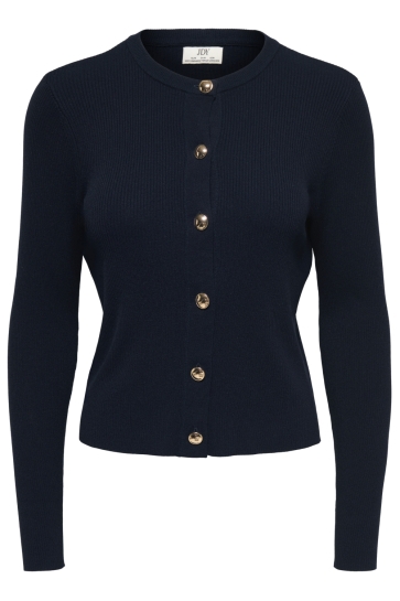 Jacqueline de Yong Vest JDYGABY L/S O-NECK CARDIGAN KNT 15366170 BLACK IRIS