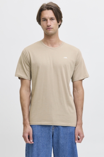 JJ Rebel jrebrebel logo tee ss crew neck noo Beige
