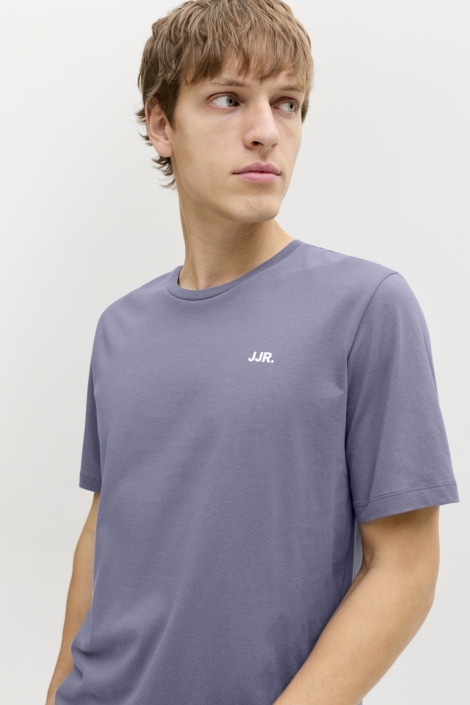 JJ Rebel blauwe heren t-shirt | Close up