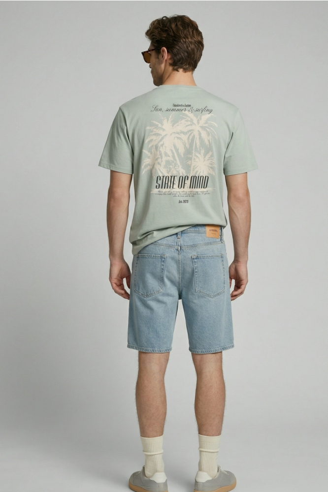 JJ Rebel groene heren t-shirt | Model