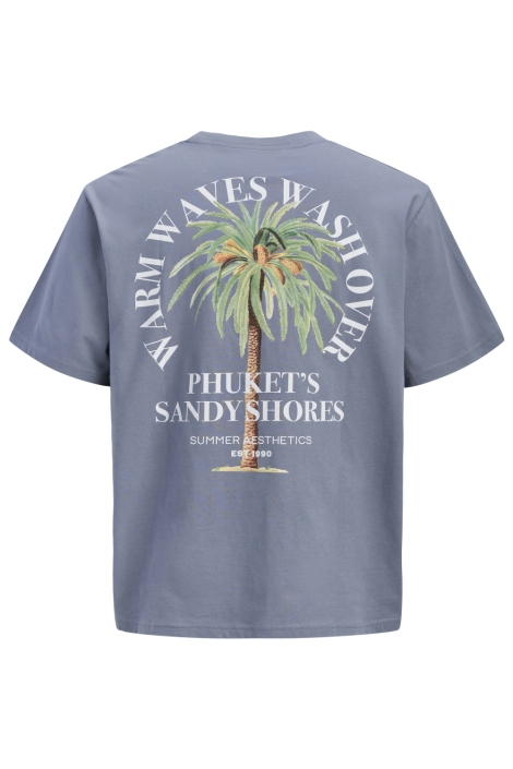 JJ Rebel blauwe heren t-shirt | Achteraanzicht