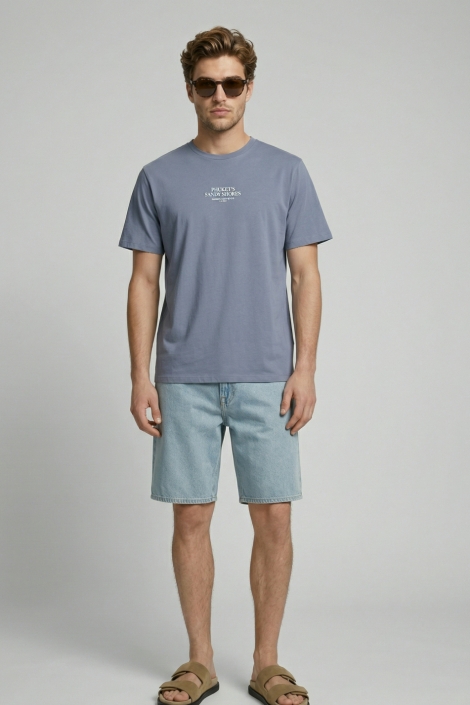 JJ Rebel blauwe heren t-shirt | Model