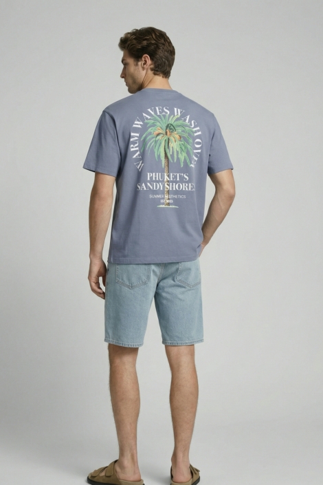 JJ Rebel blauwe heren t-shirt | Model