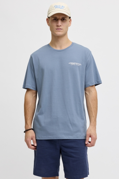 JJ Rebel blauwe heren t-shirt | Model vooraanzicht