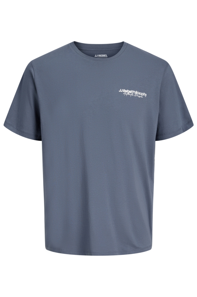 JJ Rebel blauwe heren t-shirt | Vooraanzicht