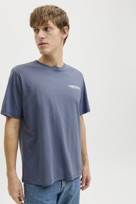 JJ Rebel blauwe heren t-shirt | Model vooraanzicht