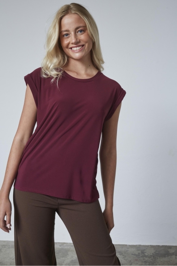 SisterS point T-shirt LOW A 10629 DEEP BORDEAUX