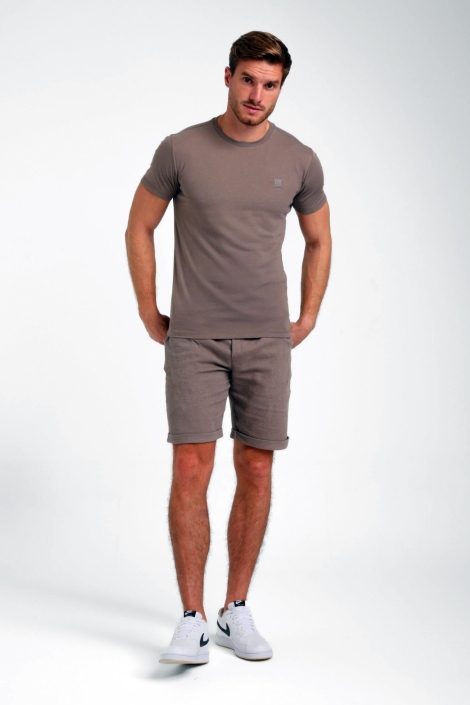 Gabbiano bruine heren t-shirt | Model