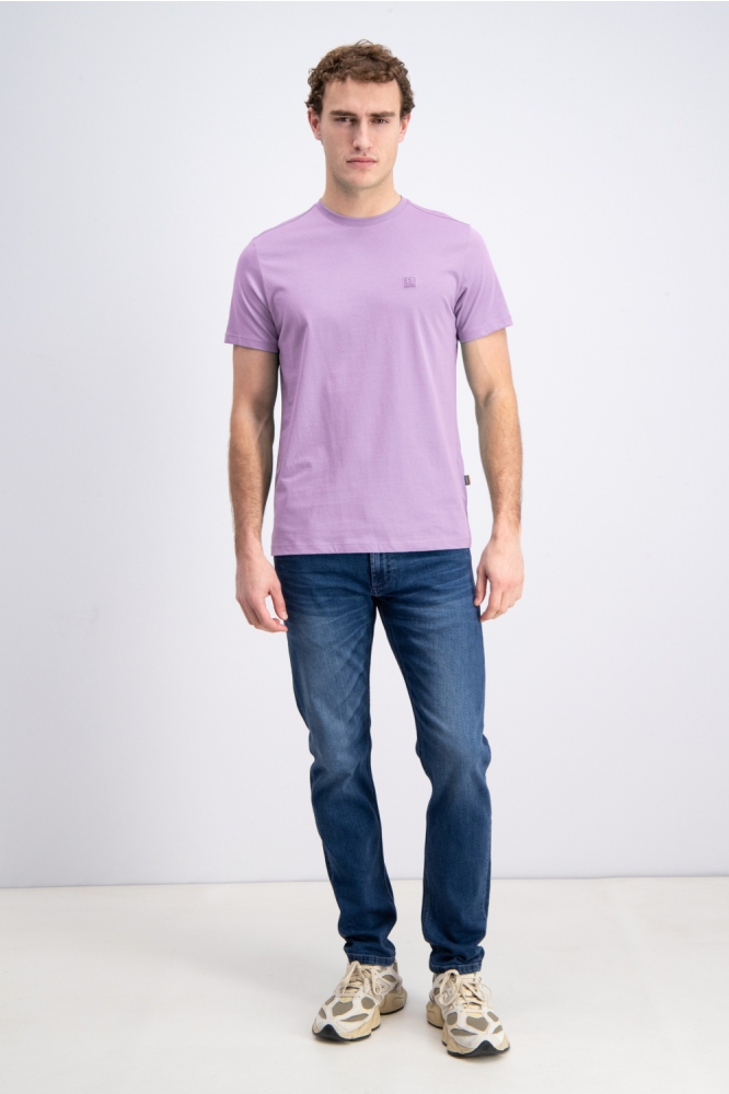 Gabbiano paarse heren t-shirt | Model vooraanzicht