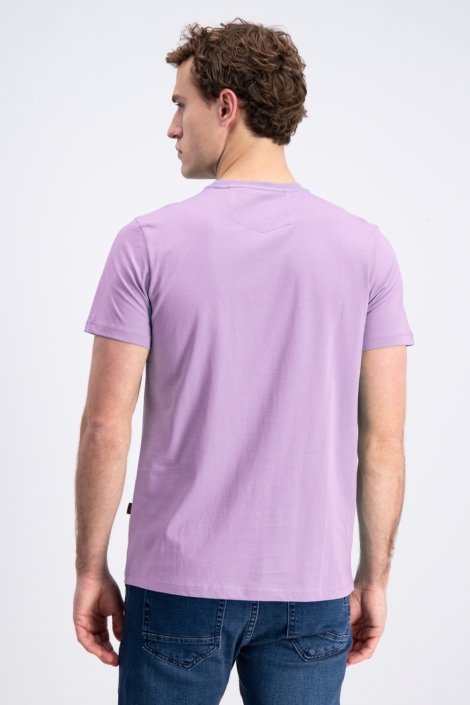 Gabbiano paarse heren t-shirt | Model achteraanzicht