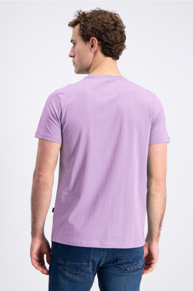 Gabbiano paarse heren t-shirt | Model achteraanzicht