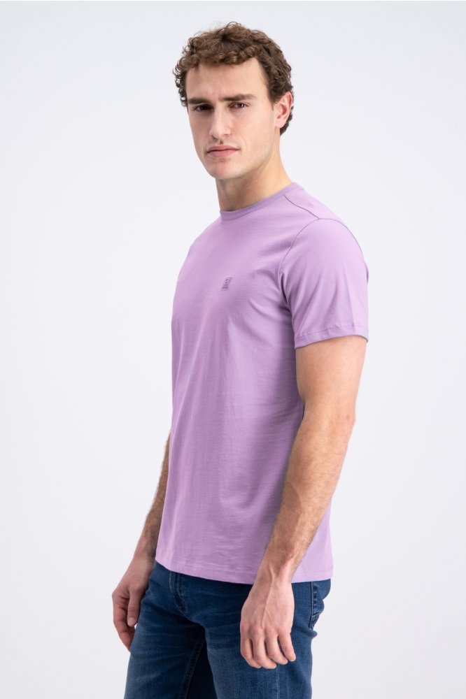 Gabbiano paarse heren t-shirt | Model zijaanzicht