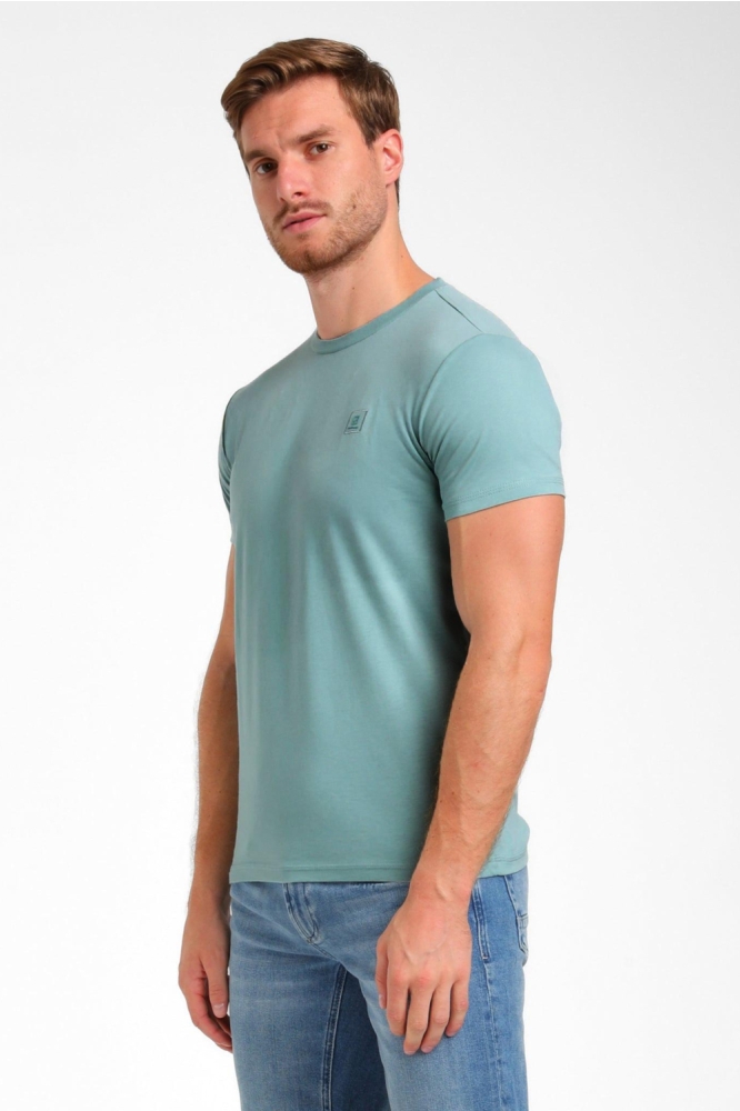 Gabbiano groene heren t-shirt | Model zijaanzicht