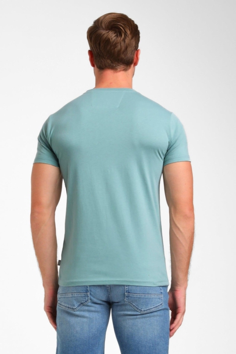 Gabbiano groene heren t-shirt | Model achteraanzicht