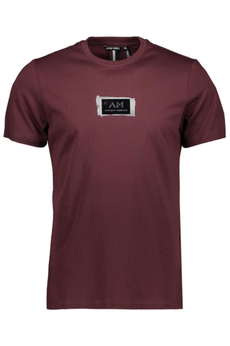 Antony Morato bordeaux heren t-shirt | Vooraanzicht