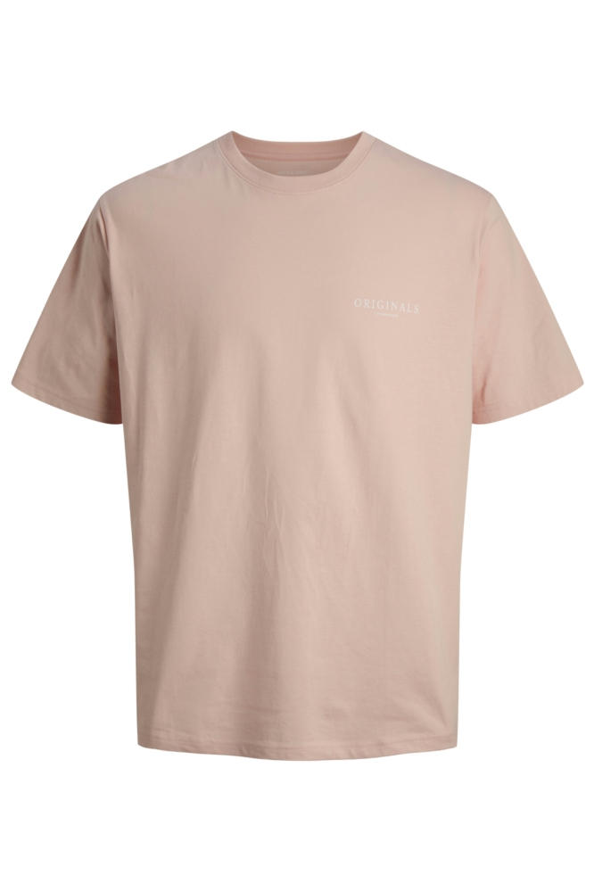 Jack & Jones roze heren t-shirt | Vooraanzicht