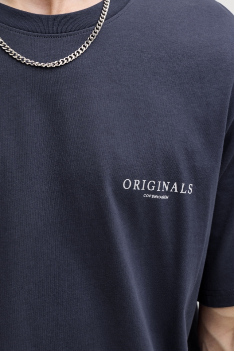 Jack & Jones blauwe heren t-shirt | Close up