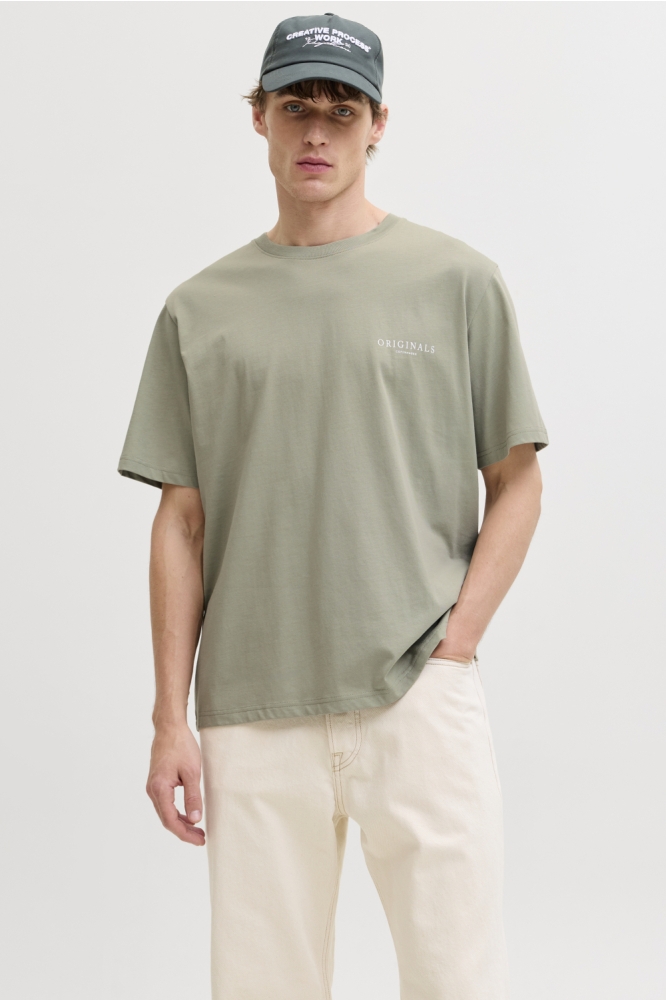 Jack & Jones groene heren t-shirt | Model vooraanzicht