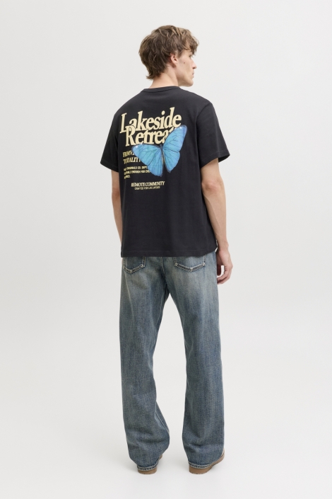 Jack & Jones zwarte heren t-shirt | Model