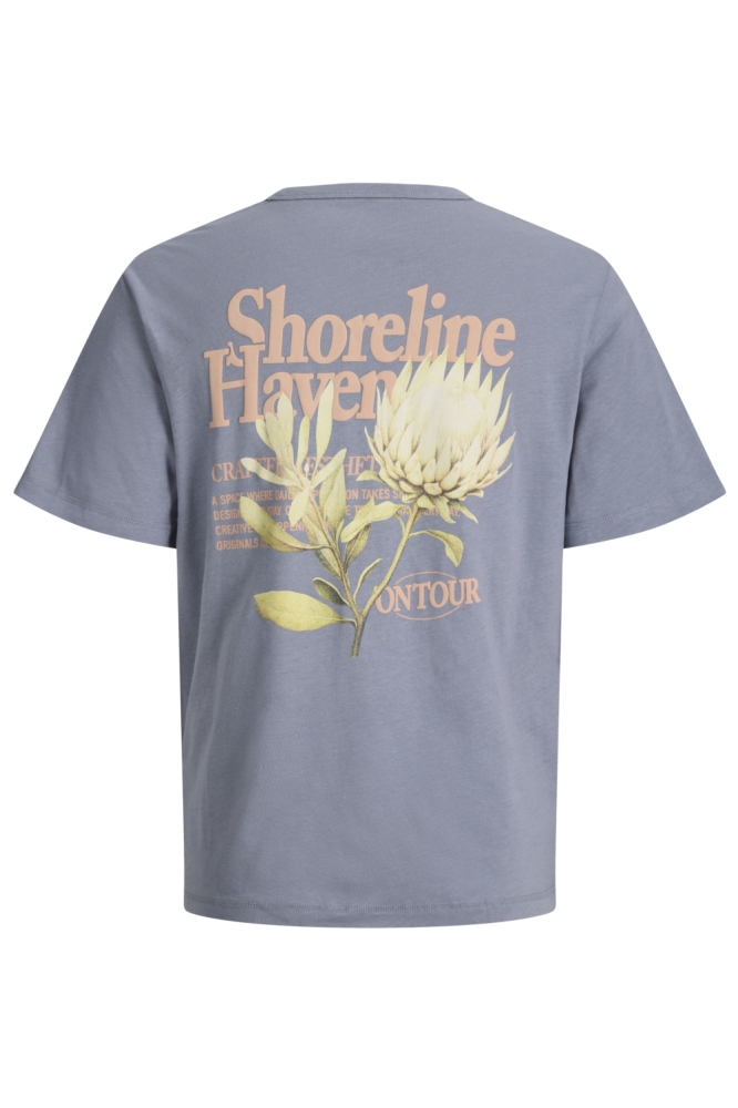 Jack & Jones blauwe heren t-shirt | Achteraanzicht