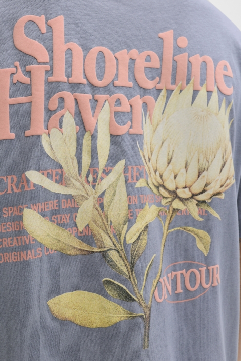 Jack & Jones blauwe heren t-shirt | Close up