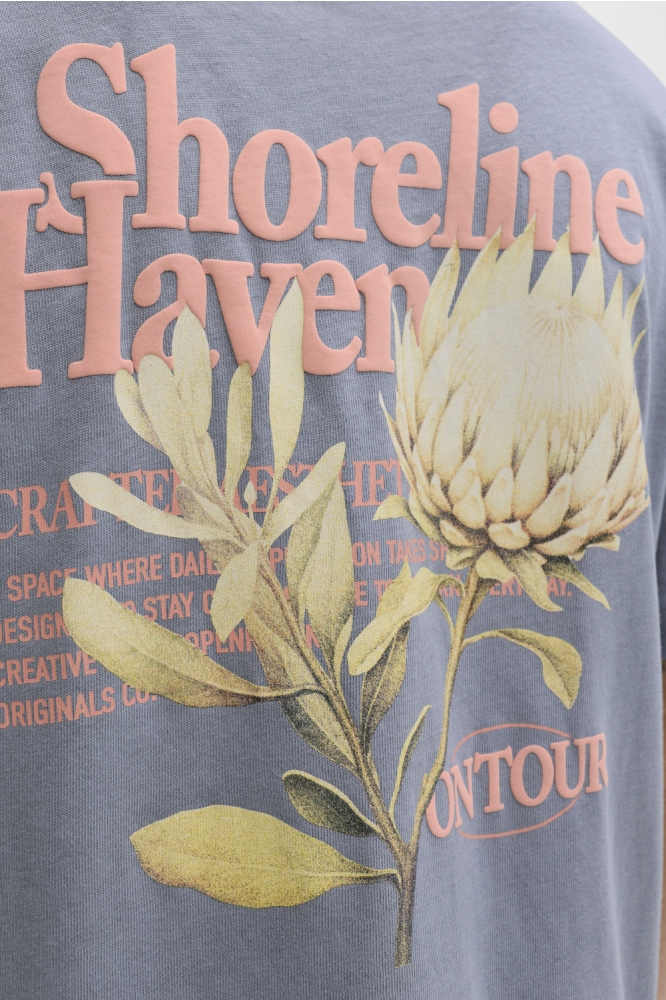 Jack & Jones blauwe heren t-shirt | Close up