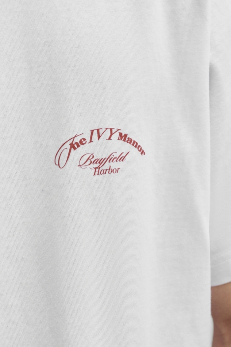 Jack & Jones witte heren t-shirt | Close up