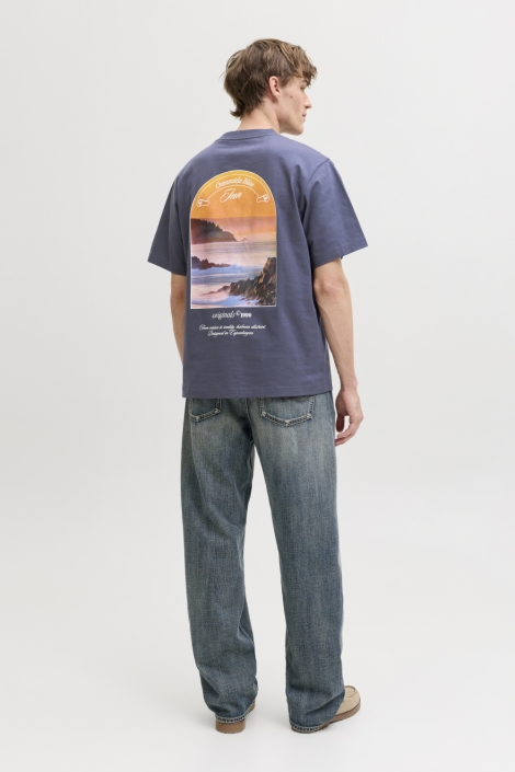 Jack & Jones blauwe heren t-shirt | Model