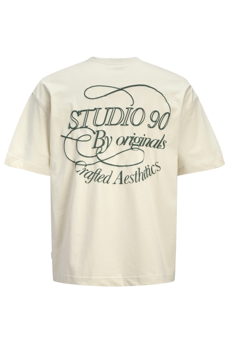 Jack & Jones beige heren t-shirt | Achteraanzicht