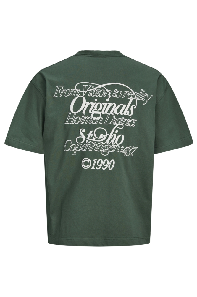 Jack & Jones groene heren t-shirt | Achteraanzicht