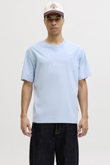 Jack & Jones jornorrebro emb tee ss crew neck no Blauw