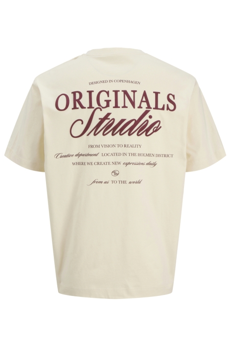 Jack & Jones beige heren t-shirt | Achteraanzicht