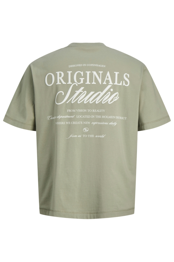 Jack & Jones groene heren t-shirt | Achteraanzicht